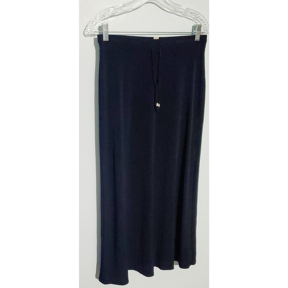 😺 Michael Kors Womens Long Black Slinky Skirt Size Small Grunge Goth Preppy